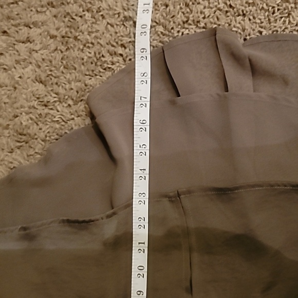 BANANA REPUBLIC OLIVE GREEN SLEEVELESS BLOUSE W ZIPPER DETAIL, SZ SMALL - Picture 9 of 9